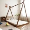 Indoor Playground Wooden Swing Kids Floor Bed