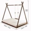 Indoor Playground Wooden Swing Kids Floor Bed