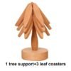 Wooden Tree Heat Resistant Coaster Set