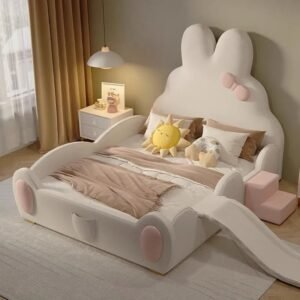 S682cf6710eb440a29a864c339afb7a3fl.jpg Jumpy Rabbit Cozy Kids Slide Bed