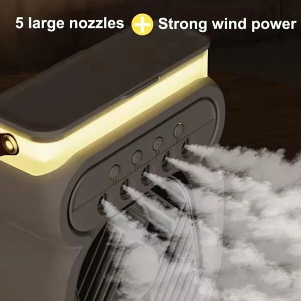 Sc862dd85a27b484aa5dc99f1cda50d221.jpg 3in1 Air Cooler LED Night Lamp Humidifier Fan